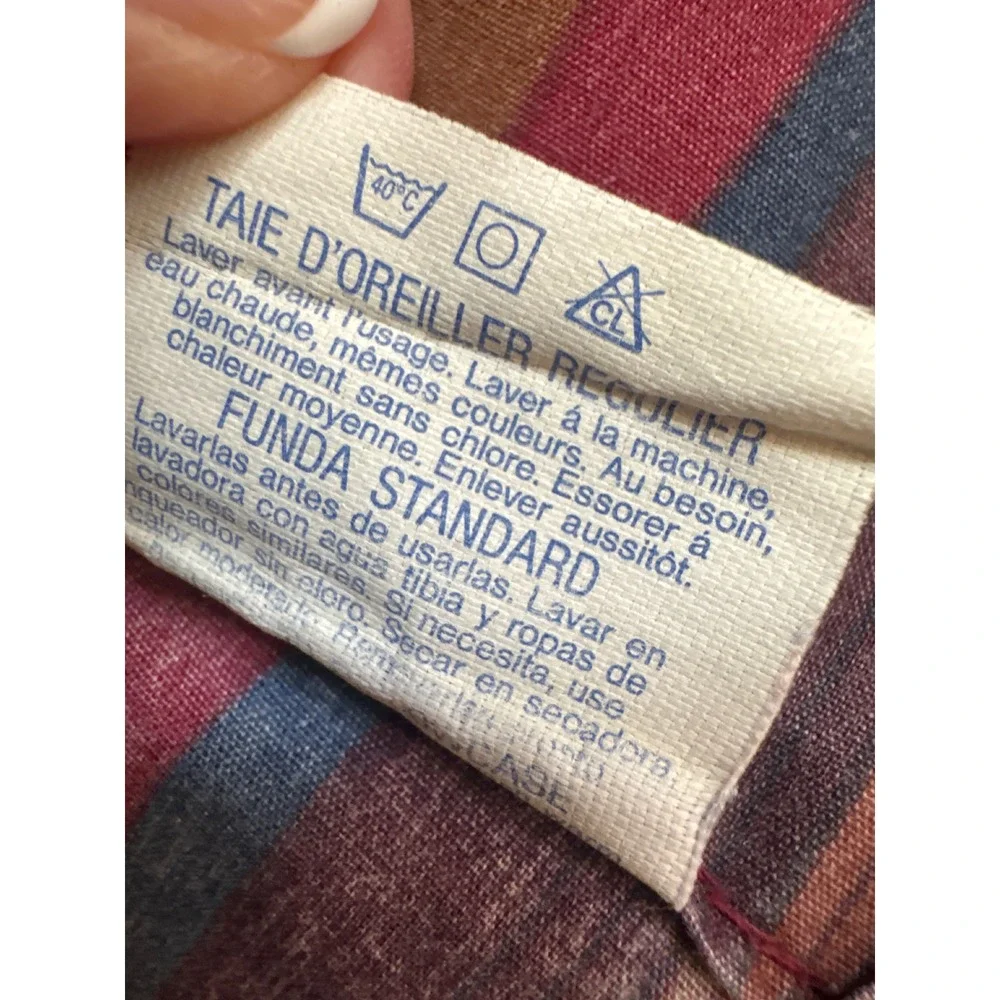 Vintage Dan River Southwestern Striped Pillowcase Set Standard Made in USA 2pc